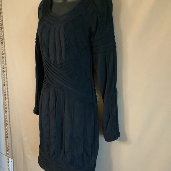 Leon Max Dress Limited Edition Sz Small Stretch Black Cocktail- Flattering! - Picture 2 of 8